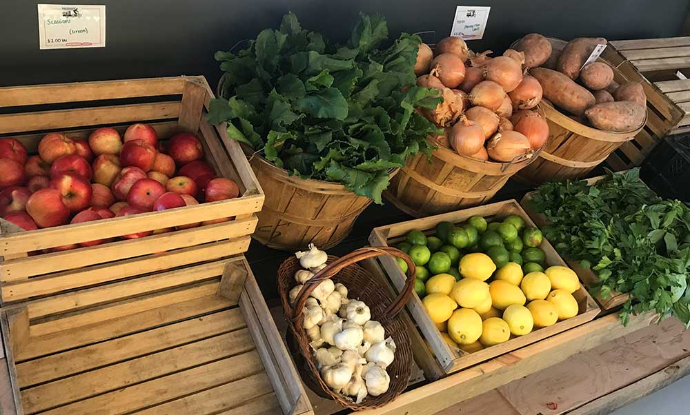Produce available at our farm store
