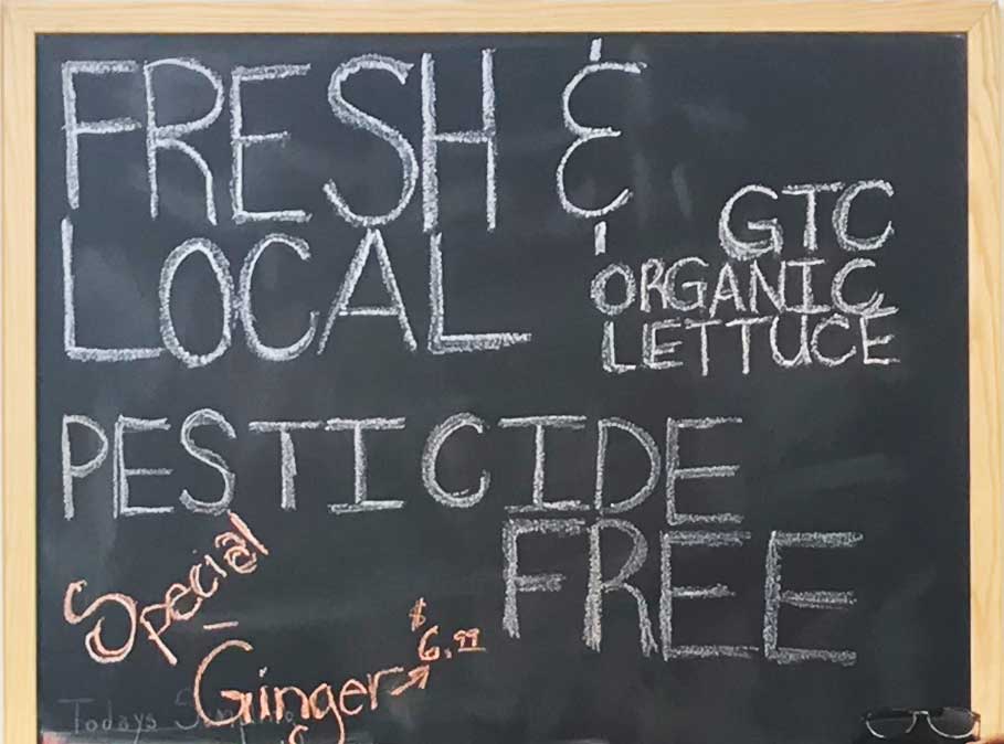 Local and pesticide free produce